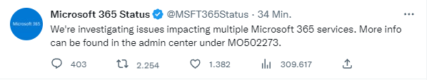M365 Störung