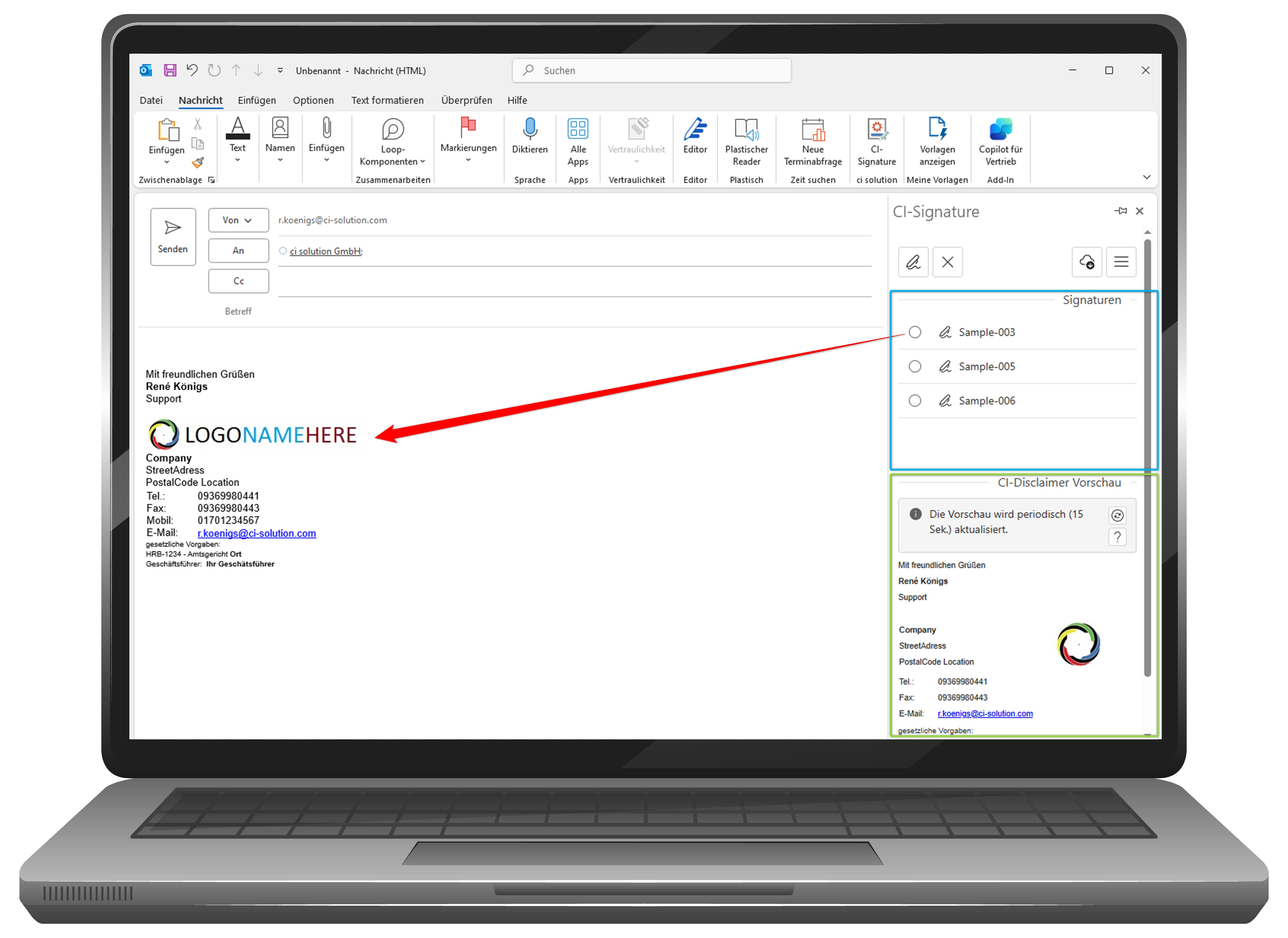 CI-Signature Add-In